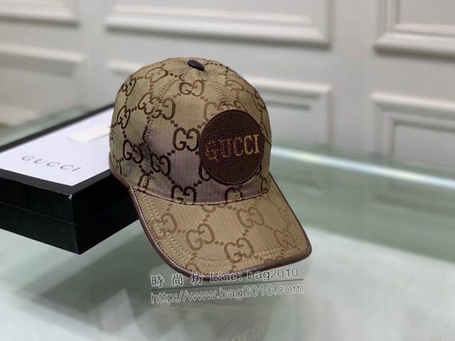 Gucci新品男士帽子 古馳GG印花棒球帽鴨舌帽  mm1377